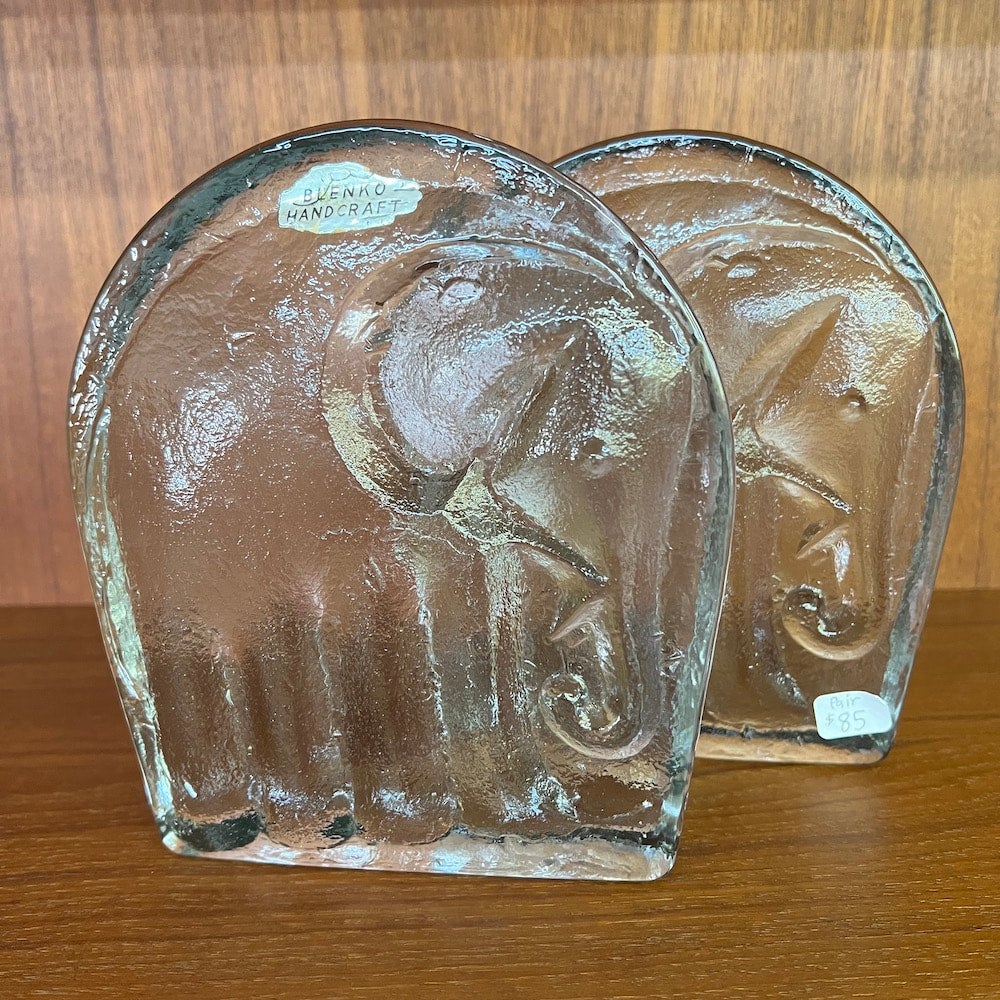 Pair Blenko Elephant Bookends hotsell