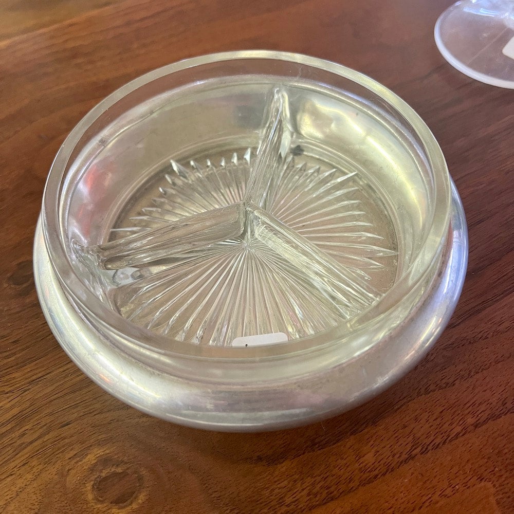 Glass + Pewter Snack Divider circa61 Modern